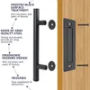 Dra spolningsinfälld trädörrhandtag för skåpskåp inre dörr skjutning ladan dörrhandtag 35-45mm möbler hårdvara uppsättning 231222