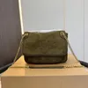 Designer messenger tas crossbody tas dames ketting suède echte lederen handtas schoudertassen vrouw handtassen