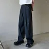 Herrbyxor 2023 -slutton och för kvinnliga byxor knäppa raka män streetwear mode hip casual kostym pant man japan koreansk stil