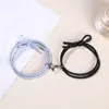 2pcs/пара регулируемые магнитные браслеты для влюбленных ручной резиновой резиновой резиновой полосы браслетов любви