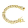 Kubansk länkkedja Goth Nature Halsband Moissanite Chain 18K Gold Sterling Silver Cubans Chain For Men Hip Hop Necklace 12mm bred. Längd 45-60 cm unisex