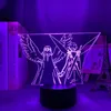 Nachtleuchten Acryl 3D LED Light Anime Schwert Kunst Online -Figur für Schlafzimmer Dekor Nachtlicht Geburtstag Geschenk Tabelle Zimmer Lampe Manga S245d