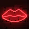 Decorative light neon lip sign LED night lights bedroom decoration birthday wedding party house wall decor valentines day gift262h