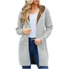 Damenjacken Herbst und Winter Feste Farbe Medium für Frauen Mode lässig Flanellwolle Jacke Kleider Arbeiten