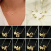 Fashion Creative Love 26 Английские буквы Простые ожерелье Wild Peach Heart Short Clavicle Chain246m