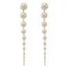 Серьги Simply Pearl Long Drop for Women Party Party Gift Fashion Jewelry Accessories E059