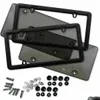 Kentekenplaatframes 2x Clear getinte gerookte bellen tagscherm ER en frame drop levering Auto -motorfietsen Buitenaccessoires DHMHX