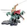 Figuras de brinquedo de ação 18cm One Piece Luffy Figura Roronoa Zoro Três lâminas SA-maximum Anime estátua estátua PVC Action Collection Model Toys for Childrenl231222