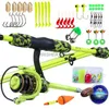 Boat Fishing Rods Sougayilang Fishing Rod and Reel Combo Spinning Fishing Rod and Spinning Reel Fishing Line Lure Hook Full Set Gift for Boys GirlL231223