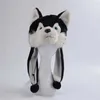 Wolf Dog Lion Monkey Panda Raccoon pluche hoed Cartoon Animal Caps