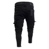 Jeans masculinos Jeans masculinos Hip-Hop Black Motorcicleta Skinny Pocket Pocket Pocket Jeans Jeans Men da cintura casual calça lápis 2021New J231222