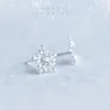 Necklace Earrings Set Fashion Snowflake Cubic Zircon Women Jewelry Christmas Snow Flower Stud 925 Sterling Silver Gifts