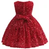 Robes de petite fille de créateurs pour enfants, vêtements d'été cosplay, vêtements pour tout-petits, filles pour enfants, rouge, rose, vert, robe d'été w222 #