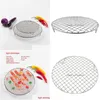 Andra10 Tools Accessories Round BBQ GRILL HOME REABE NETS BACON MESH TOOL JONBECUE ROINELess Steel Non-Stick Mat Grid Drop Del Dhjgy