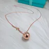 Pendant Necklaces Sterling Silver Necklace Fashion Beautiful Charm Jewelry Round Ball For Women Birthday Party Gift Girlfriends