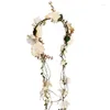 Hair Clips Bride Flower Leaf Crown Wreath Handmade Headband Headpiece Fairy Tiaras Wedding Accessories