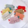 Scarves Wraps Thickened Baby Knitted Scarf New Wool Windproof Kid Warm Scarves Washable Cartoon Neck Sleeve Boys Girls