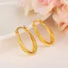 Trendy Earrings Women 24K Yellow Real Solid Gold GF jewelry Arab Middle Eastern Africa Indian Brazilian Dubai Jewellery Technology186s