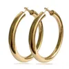 Brincos de argolas de tubo circular femininas 18K Real Gold Bated Elegant Toments Maior Fantasia de moda Jóias Brincos Big Brincos194t