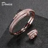 Donia Jewelry Luxury Bangle Party European and American Fashion Classic Large Nails Copper Micro-Ring Ring Zircon Bracelet W299S