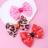 Les filles paillettes aiment le coeur inclinent les épingles à cheveux enfants multi-couches doussail à coiffure à coiffure de la Saint-Valentin pour enfants Barrette accessoires z6259