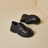 Zapatos de vestir mocasines para mujeres 2023 otoño encaje-up oxford estudiante casual estudiante damas moda de cuero genuino mujer