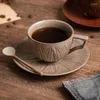 Tazze vintage tazze di caffè in ceramica set squisiti tazze d'acqua latte a casa pomeriggio tazze di tazze cucchiai set di porcellane