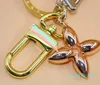 Keychain Bag Hanger Classic Monogram Flower Fashion Metal Key Rings