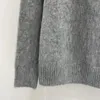 Maglioni da donna maglione di lana simpatico maglione di maglioni grigi Pullover di colore grigio morbido e confortabile casual 2023 inverno fahion