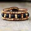 Bransoletka bransoletka Bangle Mankieta Japser Lava Stone Hurt Bracelets Hurtowe ręcznie robione bohemijskie oświadczenie bransoletka biżuteria