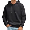 Erkek Hoodies Boş Sonbahar ve Kış Günlük Sıradan Renk Kapüşonlu Sweatshirt Üstleri Takip Hip Hop Giyim Katları