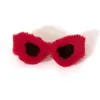 Occhiali da sole inverno peluche rosse occhiali a maglia cappello a maglia solare christmassunglasses172l