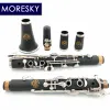 Moresky clarinete alemão g tune 18/20, material do corpo em resina abs banhado a níquel