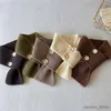 Sjaals wraps herfst winter kinderen sjaals knop Koreaanse vaste baby cross necklief kort veelzijdige jongensmeisjes meisjes kind gebreide sjaalaccessoire