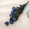 الزهور الزخرفية المحاكاة الاصطناعية Phyllis Rose 6 رأس فرع فرع باقة الزفاف الجدول الزفاف الديكور الدعائم pograps