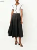 Women Brand Skirt Abbigliamento per signore Summer Quality Triangular Logo Big Swing Long Fashion Kirt Dic 22