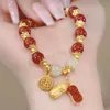 New Bracelet Jewelry Peanut Niche Design Girls Girlfriends Outfit China 2023 New Year Decorations Beaded Bangle