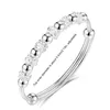 Bangle Corée Fashion Sterling Silver Lucky Beads Bangles pour femmes Bracelets Luxury Designer Party Bijoux de mariage Cadeaux