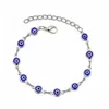 Bracelets Nouveau Plaqué Or Bleu Lumière Mauvais Yeux Perles Bracelet Boîte Réglable Lien Chaîne Yeux Turcs Bracelet pour Femmes Bijoux De Mode