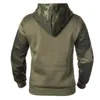 Herren Hoodies Draw String Hoodie Tarndruck mit Patch -Taschen -Elastizität Manschette für Herbst Winter weich dick warm mittel