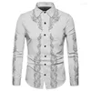 Camicie casual maschile Top Vintage for Men Abbigliamento a bavero a manica lunga Western cowboy Tribal Trend Fashion Party Y2K Blome Tiki