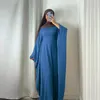 Ubranie etniczne Dubai Kaftan Woman Muzułmańska Maxi Dress Batwing Sleevev szat 2024 Ramadan Eid Djellaba Islam Abaya Marocain Modlitwa Ubranie