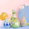 Mosaic Vase Material Kit Kindergarten Urlaubsaktivitäten DIY Mosaik Handwerk machen Wohnzimmer Dekor Blumenarrangement Vasen 231222