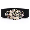 Cintos Moda Mulheres Belém Elastic de Cintura Ampla Crinheiro Colorido Strass Cristal Flores de Cristão Meninas Estreladas Colo