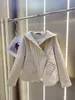 Vestes pour femmes V-collier Coton Cardigan Veste courte Design à capuche Mode décontractée 2024 Automne 1220