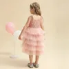 Robes de fille mignonnes rose rose robe salon