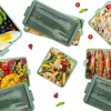 Dinnerware 2X Bento Lunch Box For Adults Kids Leak Proof Meal Prep Portion Control Boxes Style Compartment Slim Container