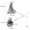 Trädgårdsdekorationer fiskare staty damm statyer dekor tank dekor kinesisk dekorativ figur bonsai prydnad trädgårdsarbete