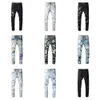 Mentins d'été 40 jeans off-offs populaires Hiphop Zipper Hole lavé Jean Am Pant Men Vêtements de créateurs Cool Guy Denim Man Broidy Biker Pantal