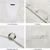 Men's Vests Mens Vest Tie Set 3PC Formal Waistcoat Paisley Floral Jacquard Necktie Pocket Square Suit Wedding Party